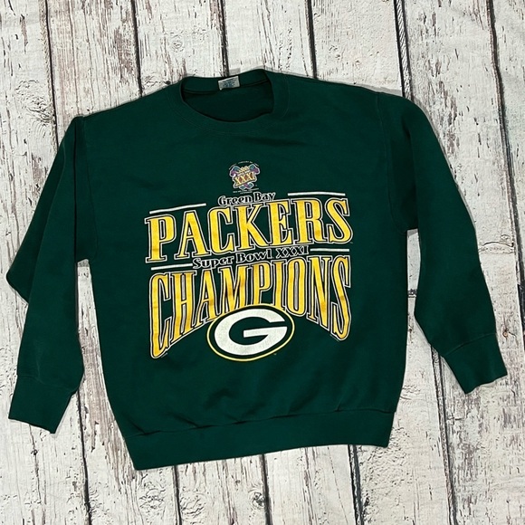 Green Bay Packers Super Bowl Champions XXXI Vintage NFL Football 90s Sweatshirt